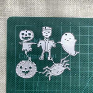 Stampo per taglio fai-da-te in acciaio al carbonio a tema Halloween, con design intagliato a fantasma e mostro, per lavori artigianali - Product Image 2