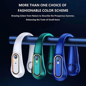 Portable Personal <b>Fan</b> Neck Cooling <b>Fan</b> Digital Display <b>Mini</b> <b>Fan</b> for Office and Dormitory - Product Image 4