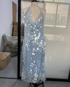 Vestido Halter sin Espalda, Ropa de Mujer Más Vendida, Moda Sexy con Lentejuelas Largas - Product Image 6