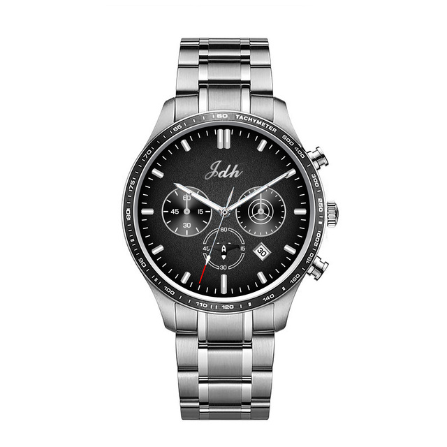 Mens Seiko Movement Stainless Steel Quartz Watch 40mm Water Resistant 20mm Band Pointer Dial 11mm Thickness Luxury Fashion Charm