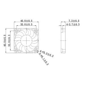 Không Thấm Nước Trục Không Chổi Than Fan 4007 40*40*7Mm Không Chổi Than Micro Fan 5V 12V DC Quạt Làm Mát - Product Image 2
