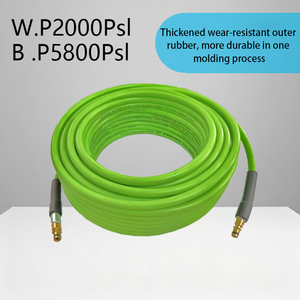Accessoires pour nettoyeur haute pression 5800 PSI : <span class=keywords><strong>Tuyau</strong></span> de sortie haute pression, <span class=keywords><strong>tuyau</strong></span> antidéflagrant, <span class=keywords><strong>tuyau</strong></span> de nettoyage souple vert - Product Image 2