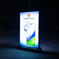 Support de bannière rétroéclairé à LED avec cadre en acier personnalisé, boîte à lumière portable de qualité supérieure, écologique, étanche, durable, pour la publicité en usine