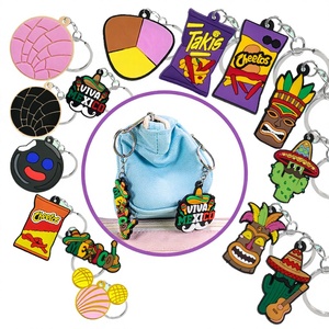 High Quality New Design Mexico Cartoon Cactus Personalized PVC Stainless Steel Carabiner Keychain Durable Anniversary - Product Image 3