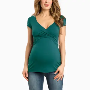 Fashion Breastfeeding Top Loose Comfort Breathable Wholesale High Quality Women Maternity Shirt