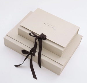 custom ribbon closure clothes dress folding box for lingerie packaging foldable apparel packaging gift box