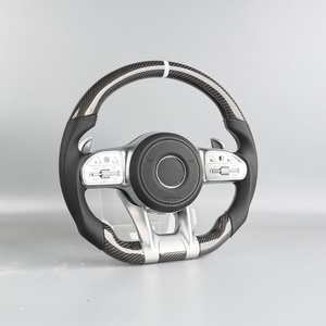 Volante de Fibra de Carbono y Cuero para <span class=keywords><strong>Mercedes</strong></span> E300, Clase G W205/W213/X253, Clase C/<span class=keywords><strong>E</strong></span>/S/GL, CLE, Modificación Nueva - Product Image 3