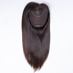 Expédition Rapide Topper Lace Front HD 7x8 à Nœuds Simples <span class=keywords><strong>Cheveux</strong></span> Naturels Bruts 16 Pouces Naturel 3 #   Couleur unie, densité 120%, respirant - Product Image 4