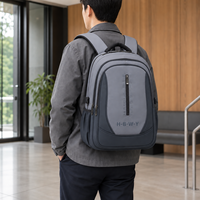 Sac à dos pour ordinateur portable HAIBOWY, personnalisé, imperméable, pour le bureau, les affaires, les voyages, les étudiants, durable, pour l'école au quotidien