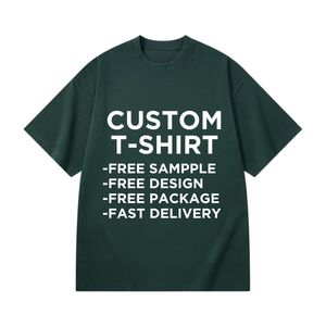 Wholesale Men's 300 GSM Cotton <b>Plain</b> Short Sleeve Oversized Mens Thick <b>Tshirt</b> Heavyweight Blank Custom Logo T Shirt for Men - Product Image 1