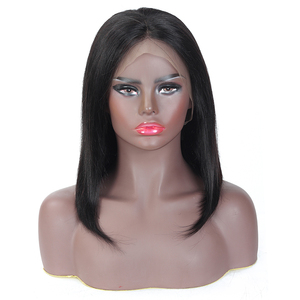 Perruque Bob Lace Front Wig naturelle, <span class=keywords><strong>cheveux</strong></span> lisses, 8 pouces, bon marché, prix d'usine, pour femmes africaines et américaines - Product Image 3