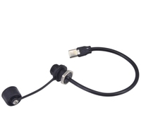Connecteur étanche USB C 5 broches personnalisé, connecteur femelle USB C type C mural IP68 avec câble
