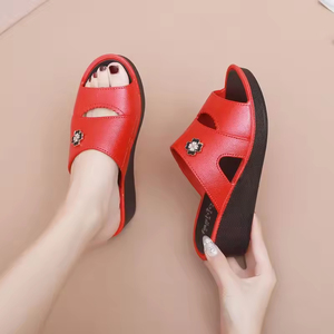 Summer Women's PVC Thick Sole Wedge Beach Sandals Slides <b>Slippers</b> <b>Outdoor</b> for Women & Ladies Wholesale - Product Image 6
