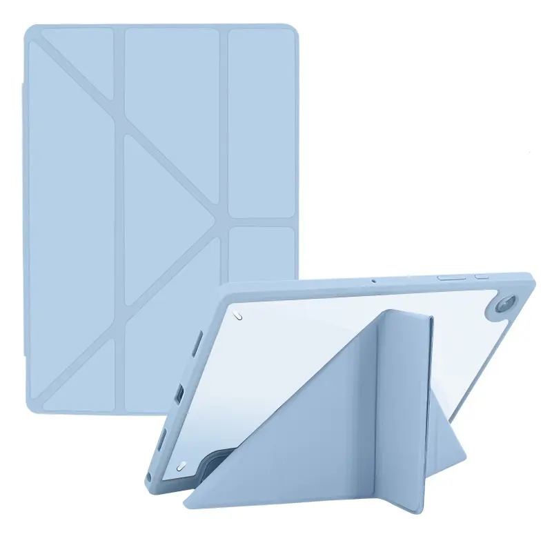 Étui pour tablette Samsung Galaxy Tab S8 Ultra Plus couverture arrière transparente S8 T970 S7 FE A7 S6 Lite A8 10.5 avec étui porte-crayon