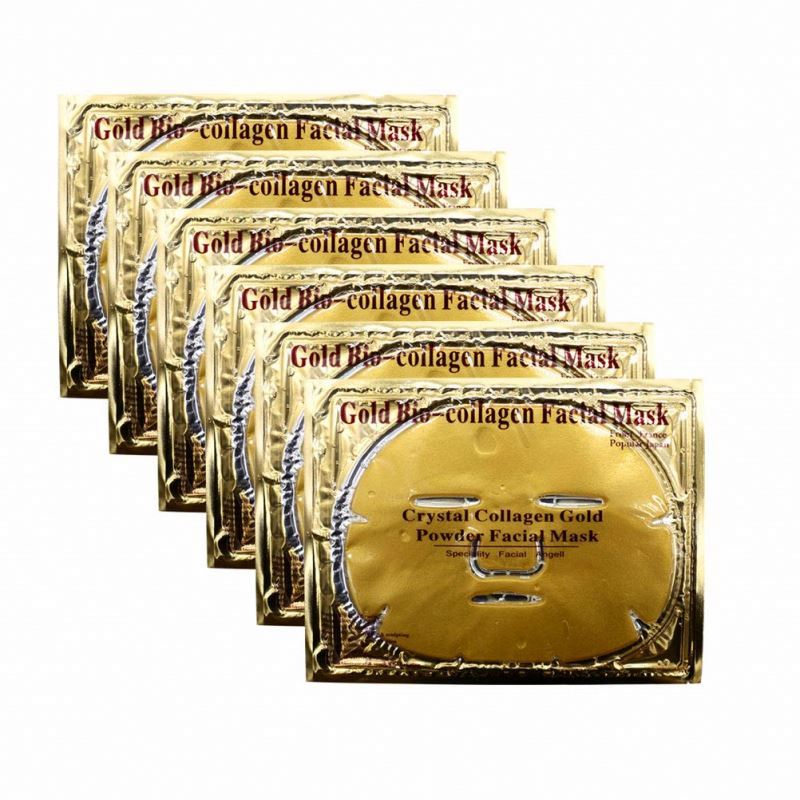 Factory private label supplied OEM wholesale whitening facial mask 24K gold collagen golden powder beauty face mask