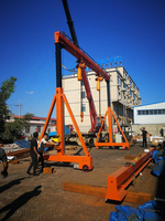 Nacelle-ciseaux élévatrice hydraulique, grue robuste et réglable en hauteur, pour portique mobile