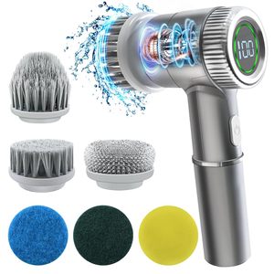Zy Chuyên Nghiệp Điện Quay Scrubber Làm Sạch Bàn Chải Kit Với Động Cơ Mạnh Mẽ Cho Phòng Tắm Sàn Gạch Vữa Làm Sạch Sâu - Product Image 1
