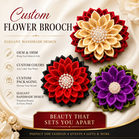 Broche Fleurie Personnalisée en Alliage pour Femme, Faite à la Main, Couleurs Variées, Idéale pour Cadeau ou Accessoire de Soirée, Prix Usine, Vente en Gros