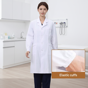 Camice da Laboratorio Premium Antirughe Bianco, Uniforme Medica per Dottori e Personale Ospedaliero - Product Image 5