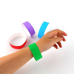 Biểu tượng tùy chỉnh Tyvek giấy dây đeo cổ tay và vòng đeo tay cho sự kiện vé câu lạc bộ truy cập & công viên giải trí nhập học - Product Image 1