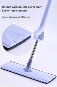 Vadrouille domestique vadrouille sèche et humide agrandir le nettoyage des sols domestiques paresseux surdimensionnés 360 rotatif mains libres plat outil de nettoyage en gros - Product Image 3