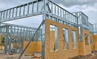 PRIMA Maison en acier léger Structure en acier préfabriquée moderne Système de cadre Bâtiment modulaire Construction de maisons résidentielles