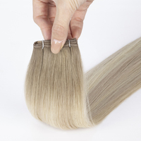 Extensions de cheveux Genius Weft à double trame, invisibles, fines, sans couture, en cheveux vierges européens, les plus vendues, pour usage en salon, livraison rapide