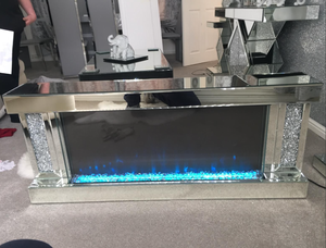 Foyer électrique en verre avec miroir, luminaire <span class=keywords><strong>d</strong></span>écoratif <span class=keywords><strong>de</strong></span> maison, <span class=keywords><strong>prix</strong></span> bas, - Product Image 3