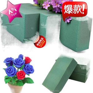 Esponja floral para arreglos florales, bloque de espuma verde húmeda con protección contra la combustión en seco, 1 pieza, accesorio decorativo para plantas - Product Image 1