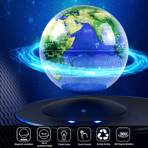 Home Decoration Luminescent Vivid Available Anti Gravity Flying UFO Base <b>Touch</b> Control Magnetic Floating Globe - Product Image 4