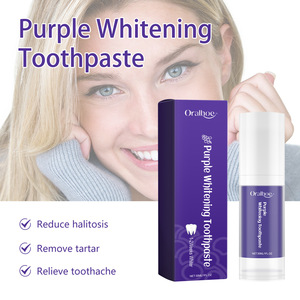 Correcteur de couleur Oralhoe pour éliminer les taches dentaires chez l'homme et la femme, améliorez votre sourire avec du <span class=keywords><strong>dentifrice</strong></span> blanchissant <span class=keywords><strong>violet</strong></span> - Product Image 2