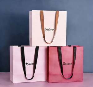 Sacs en papier colorés de luxe, logo imprimé personnalisé, sacs cadeaux personnalisés avec votre propre logo - Product Image 5