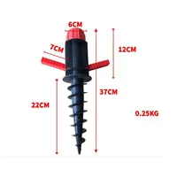 Offre Spéciale plage parapluie support de poteau en plastique PP ancre de sable extérieur parapluie sol vis ancre de sable
