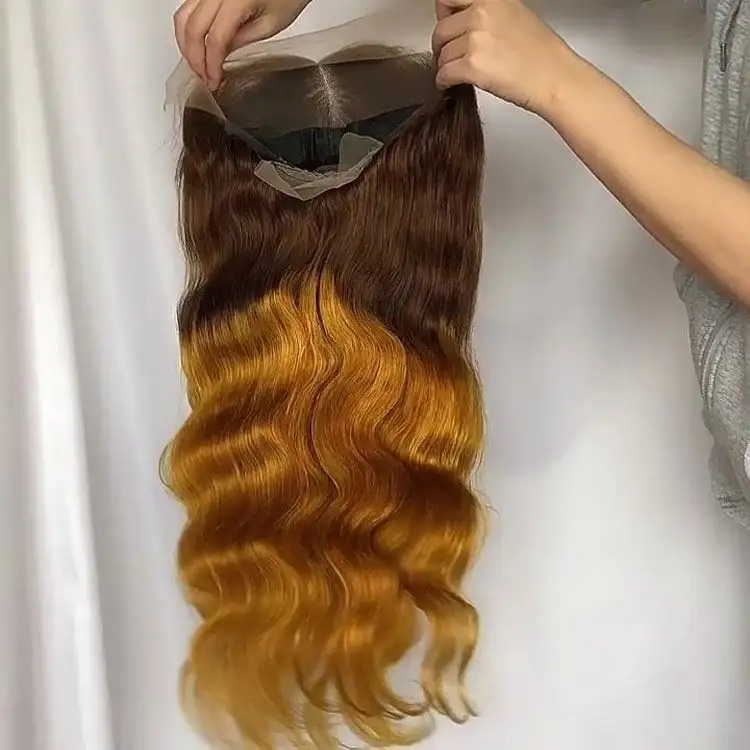 Sıcak satış tam dantel deepwave 613 tam 34 inç dantel ön peruk insan saçı, hint İnsan kinky kıvırcık bakire saç peruk