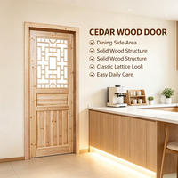 Homestay Project Solid Fir Lattice Interior Door Stable Structure Timber Room Door