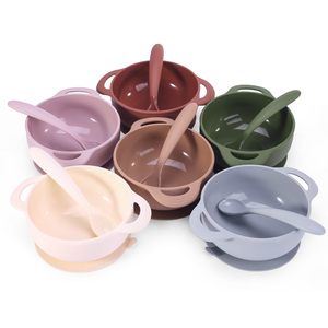 Ensemble de bols et assiettes pour bébé en silicone sans BPA, base à forte ventouse, non toxique, vaisselle pour tout-petits, vaisselle écologique - Product Image 3