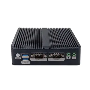 Intel Celeron J6412 Quad-core מעבד Fanless משובץ מחשב מיני תיבת מחשב IoT דק לקוח שילוט דיגיטלי נגן קיוסק