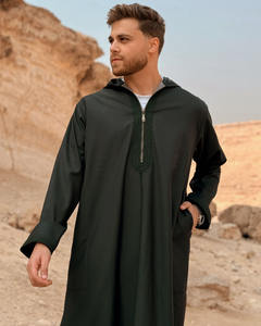 Djellaba Marocaine Traditionnelle pour Homme Caftan d'<span class=keywords><strong>Hiver</strong></span> 100% Polyester Maxi à Manches Longues pour le Ramadan - Product Image 4