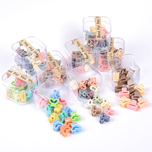 กิ๊บติดผมพลาสติกขนาดเล็ก 2 ซม. สไตล์หวาน สีสันสดใส สำหรับผู้หญิง - หลายแบบ สำหรับ<span class=keywords><strong>ผม</strong></span>สั้น <span class=keywords><strong>ผม</strong></span>ถัก <span class=keywords><strong>ผม</strong></span>ครึ่งหัว แบบต่างประเทศ - Product Image 1