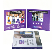 Carte de visite vidéo personnalisée avec écran LCD, lecteur MP4, brochure vidéo numérique pour les invitations de mariage, livre