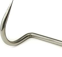 Stainless Steel Meat Turner Hooks with Wood Handle <b>BBQ</b> Food Flipper Steak <b>Tool</b> - Product Image 2