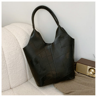 Sac Tendance 2024 rétro grande capacité panier à légumes sac pour femme Surface souple couture sous les bras sac fourre-tout deux pièces ensemble