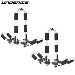 UICE Kayak/Surf/Ski Roof Tàu Sân Bay Giá Gấp Nhôm Mềm Roof Kayak Roof Rack Pads Kayak Roof Rack Suv