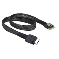 Câble OCuLink SFF-8611 4i vers Mini SAS HD SFF-8643, 42 broches, PCIe 4.0, câble de stockage interne pour serveur, 0,5 m