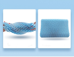 Bantal Leher Bentuk Gelombang Ergonomis TPE Lembut Bernapas Daya Pantul Tinggi Dapat Dicuci Anti-Apnea Bantal Tidur - Product Image 5