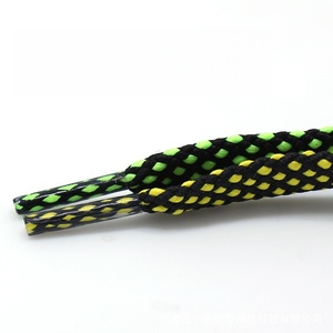 Custom Polka Dots Colorful Twill <b>Shoelaces</b> 8MM Wide Double Layer Flat Hollow Laces for Casual Sneakers Sport <b>Shoelaces</b> - Product Image 4