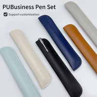 Ensemble de stylos en cuir PU couleur macaron SEAPEN Factory, boîte à stylos, possibilité de gravure laser et impression de logo