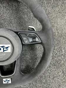 Volante Deportivo R8 RS de Cuero Semiperforado con Fibra de Carbono y LED para <span class=keywords><strong>Audi</strong></span> A3/A4/A5/A6 y para X5/M4/X6 - Product Image 4