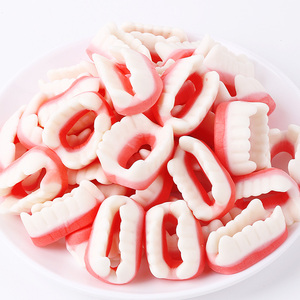 Paquete de Muestras de Dulces Personalizados al por Mayor, Sabor a Frutas Variadas, Gomitas Halal a Granel, Gomitas con Forma de Dientes, Caramelos de Goma de Alta Calidad, Marca OEM - Product Image 3