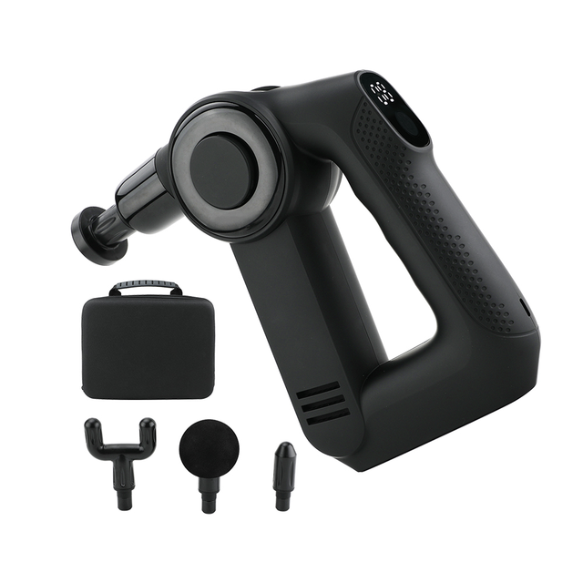 Prime New Rechargeable Deep Tissue Brushless Motor Full Body Massage Gun 4 Heads Heat/Cold Therapy Type-C Charging 9-Speed